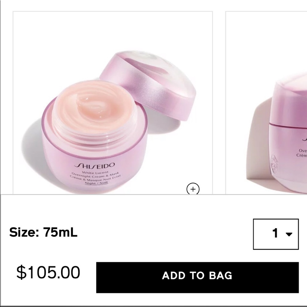Shiseido White Lucent Overnight Cream & Mask